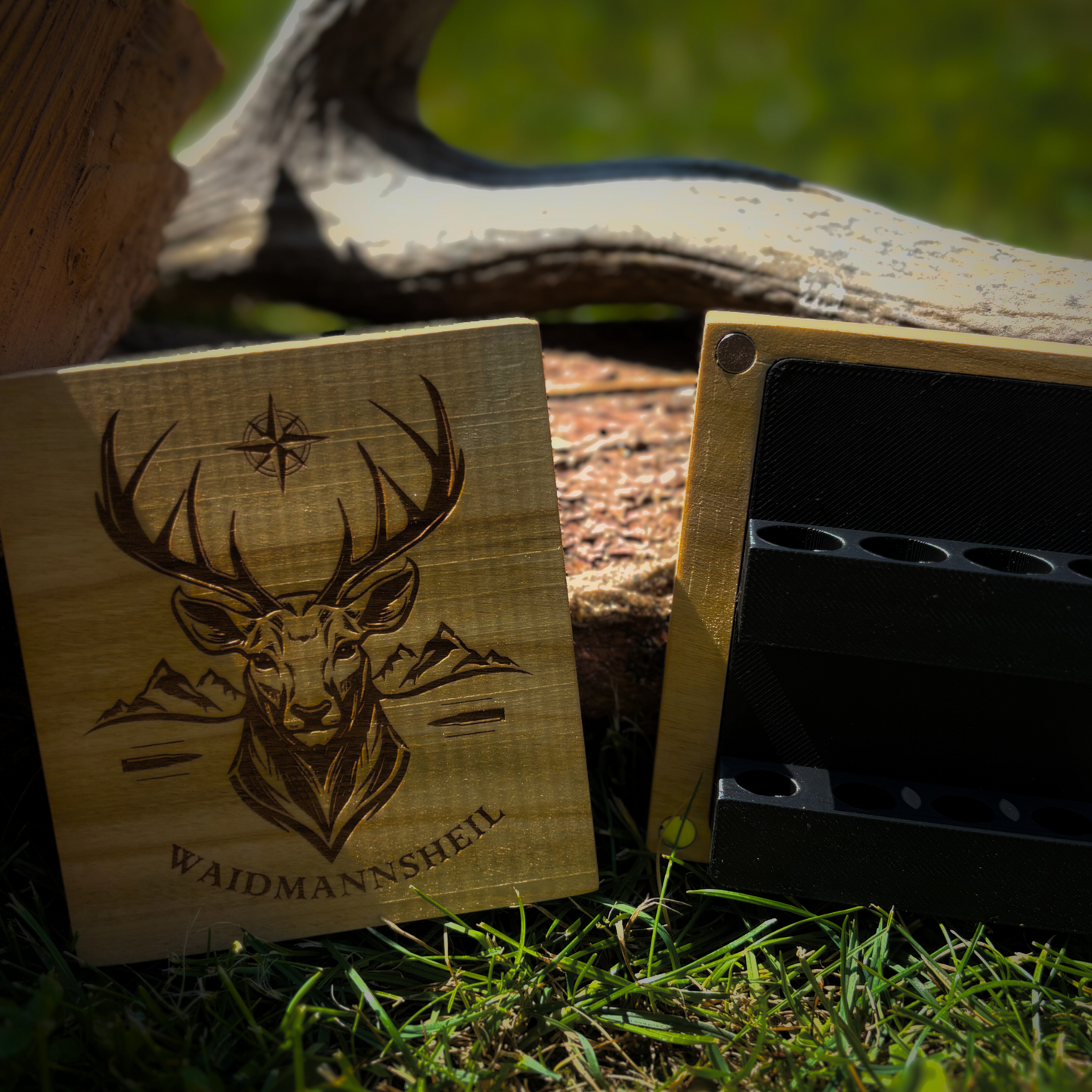 Waidmannsdank - Munitionsbox aus Kirschholz
